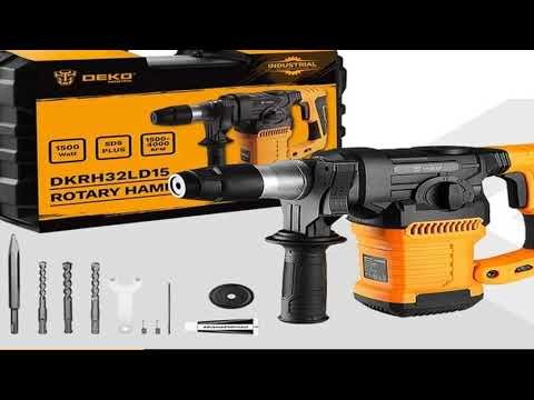 DEKO DKRH32LD15 220V Multifunctional Impact Rotary Hammer 1500W For Woodworking DIY Electric Demolit