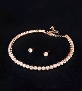 Edles Roségold-Stein-Armband