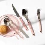 10-Pcs Sleek Modern Pinky Flatware Silverware Flatware Set