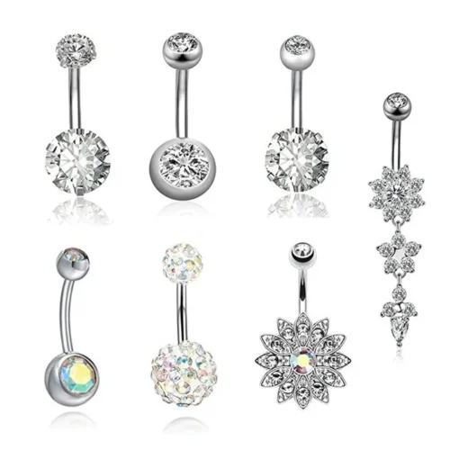 Edelstahl-Bauchnabelpiercing