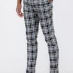 Karierte Slim-Fit-Hose