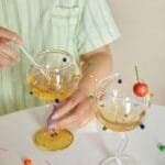 Hand Blown Rainbow Sprinkles Wine Glasses - Whimsical Dopamine