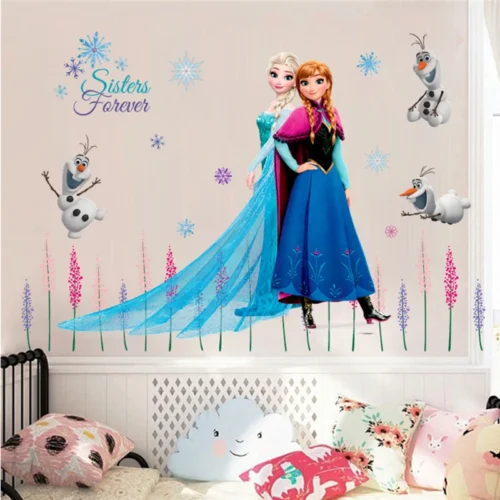 Magische Frozen Wandsticker – Elsa, Anna & Olaf für Kids