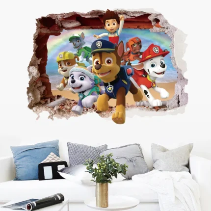 Coole 3D Paw Patrol Wandsticker