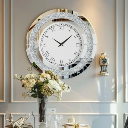 Luxuriöse Spiegel Wanduhr