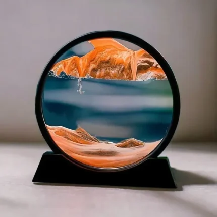 3D Sandbild auf Schreibtisch