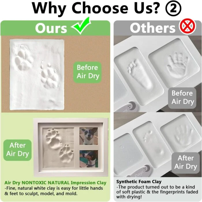 Baby Hand und Footprint Set mit Bilderrahmen – süßes Andenken zur Geburt & Babyparty - Image 7