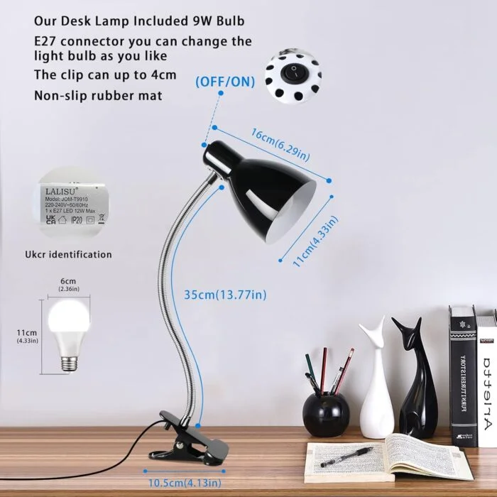 Westcraft LED Klemmleuchte Weiß – Clip‑Lampe Schreibtisch - Image 7