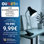 Westcraft LED Klemmleuchte Weiß – Schreibtischlampe mit Clip – Nur 9,99 € im Laden / 11,99 € inkl. Versand