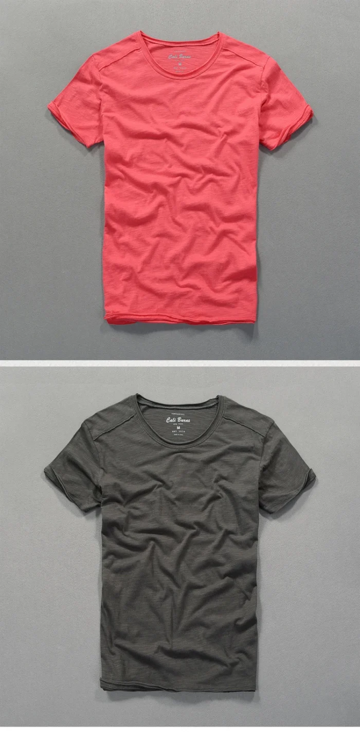 3007 Cotton T-shirt Men Excellent Quality Slub Cotton Solid Color Summer Japan Style Harajuku Male Comfortable Soft Pullover Tee – Bild 16