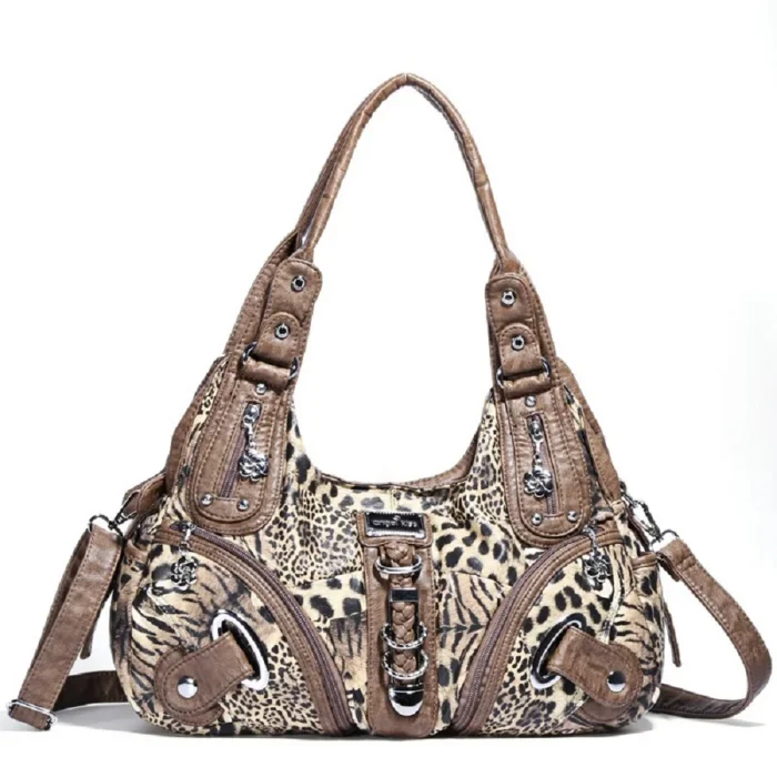Women Handbags Leopard Bag Top-handle Handbag Fashion Satchel Dumpling Pack Shoulder Bag Tote Bag Hobos Large Purse – Bild 24