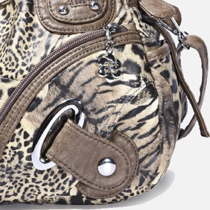 Women Handbags Leopard Bag Top-handle Handbag Fashion Satchel Dumpling Pack Shoulder Bag Tote Bag Hobos Large Purse – Bild 32