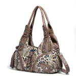 Women Handbags Leopard Bag Top-handle Handbag Fashion Satchel Dumpling Pack Shoulder Bag Tote Bag Hobos Large Purse – Bild 4