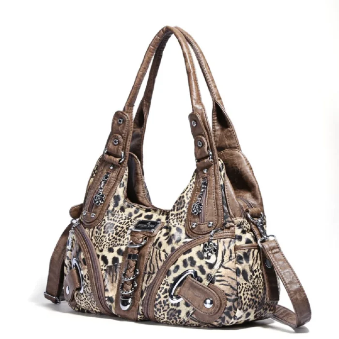 Women Handbags Leopard Bag Top-handle Handbag Fashion Satchel Dumpling Pack Shoulder Bag Tote Bag Hobos Large Purse – Bild 4