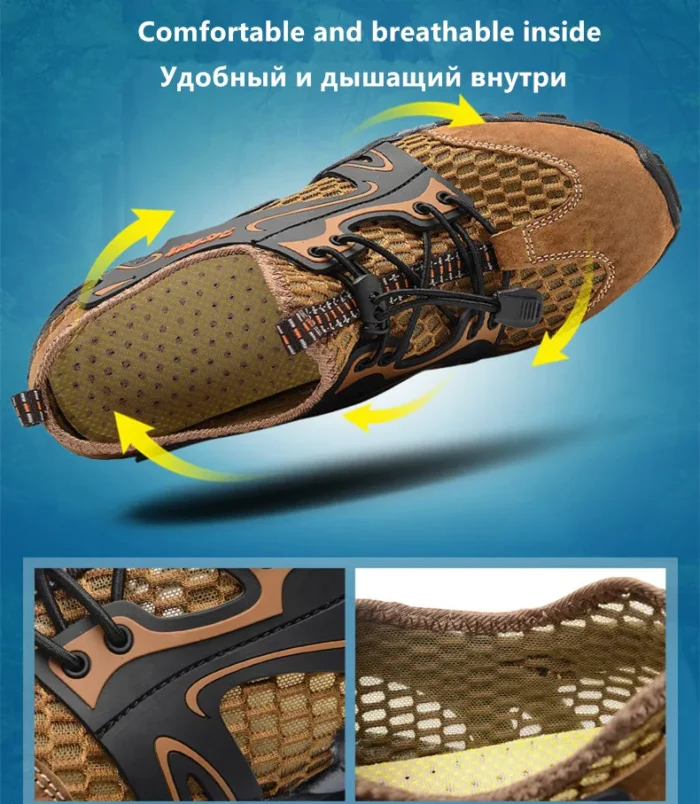 2024 Summer Spring Big Size Men Shoes Casual Mesh Artificial Leather Patchwork Breathable Outdoor Male Sneakers Walking Footwear – Bild 15