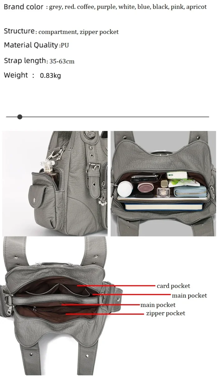 Angelkiss Bag Women Fashion Handbags Women Shoulder Bags PU Leather Handbag Female Satchel Big Shoulder Purse Bag bolsa feminina – Bild 30