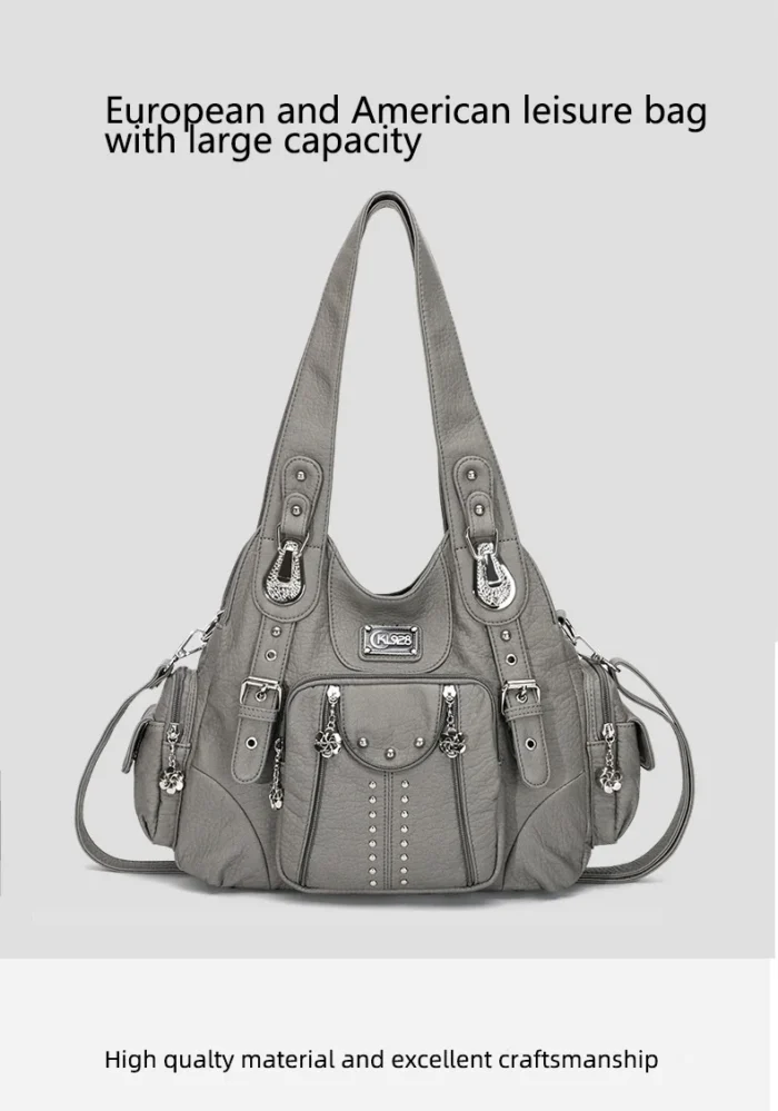 Angelkiss Bag Women Fashion Handbags Women Shoulder Bags PU Leather Handbag Female Satchel Big Shoulder Purse Bag bolsa feminina – Bild 28
