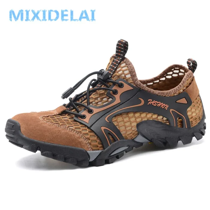 2024 Summer Spring Big Size Men Shoes Casual Mesh Artificial Leather Patchwork Breathable Outdoor Male Sneakers Walking Footwear – Bild 1