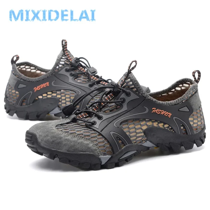 2024 Summer Spring Big Size Men Shoes Casual Mesh Artificial Leather Patchwork Breathable Outdoor Male Sneakers Walking Footwear – Bild 6