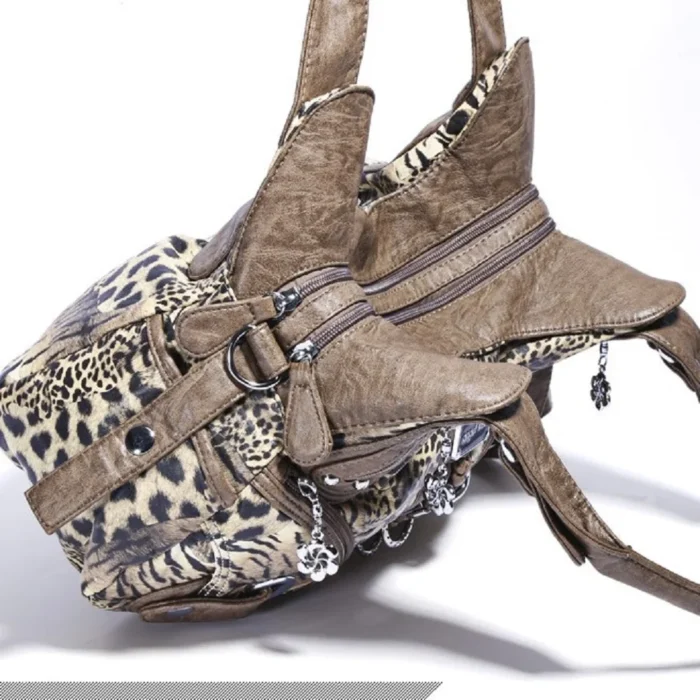 Women Handbags Leopard Bag Top-handle Handbag Fashion Satchel Dumpling Pack Shoulder Bag Tote Bag Hobos Large Purse – Bild 29