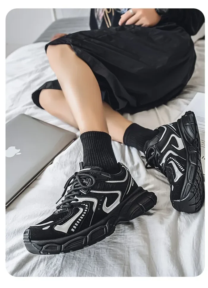 Comfortable Men's Casual Running Shoes Summer New Style Dad Shoes Breathable Hollow out Design Sporty Trendy All Season Shoes - Image 24