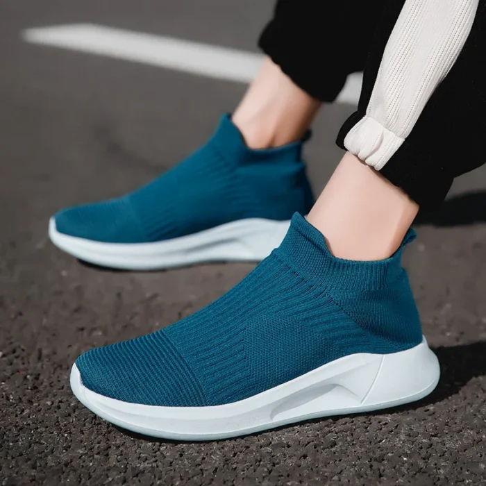 Slip-On Mens Shoes Stretch Fabric New Light Comfortable Walking Casual Shoes for Men Breathable Unisex Men Women Loafers Black – Bild 31