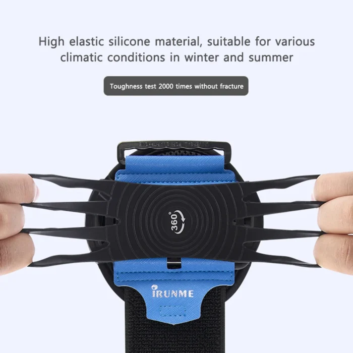 360 Degree Rotation Mobile Phone Holder Wearable Wristband Phone Case Adjustable Phone Wrist Bag Removable for Running Cycling – Bild 4
