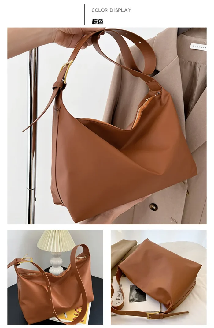 Vintage Pillow Design PU Leather Boston Handbag For Women Casual Large Capacity Shoulder Crossbody Bags Fashion Shopper Totes – Bild 25
