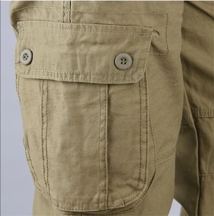 Cargo Pants Men Military Work Overalls Loose Straight Tactical Trousers Multi-Pocket Baggy Casual Cotton Slacks Pants – Bild 23