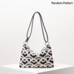 Pattern Hollow Knitting Shoulder Tote Bags for Ladies, Boho Beach Bags for Women, Holiday Outfits, Steaw Purse (Random Pattern) – Bild 8