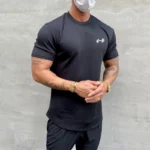 Summer Cotton t Shirt Men Short Sleeve t-Shirt Fitness Gym t-Shirts Training Sport Tee Shirts Fashion Casual Tops Man Clothing - Image 10