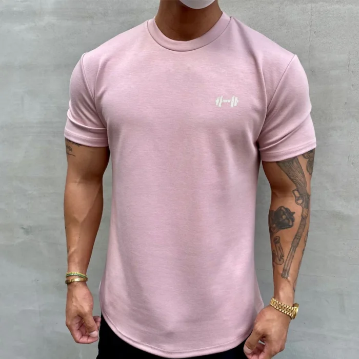 Summer Cotton t Shirt Men Short Sleeve t-Shirt Fitness Gym t-Shirts Training Sport Tee Shirts Fashion Casual Tops Man Clothing - Image 9