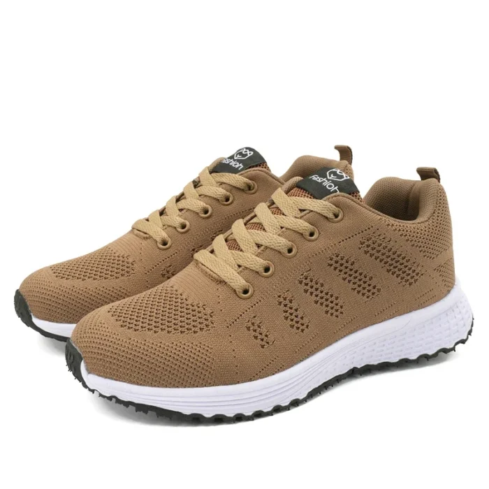 Women's Flat Shoes Solid Color Mesh Breathable Casual Shoes Spring and Summer Anti Slip Wear-resistant Tennis Women Sports Shoes – Bild 6