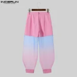 2024 Men's Pants Mesh Patchwork Tie Dye Transparent Joggers Trousers Men Pockets Streetwear Fashion Casual Pants S-5XL INCERUN – Bild 3