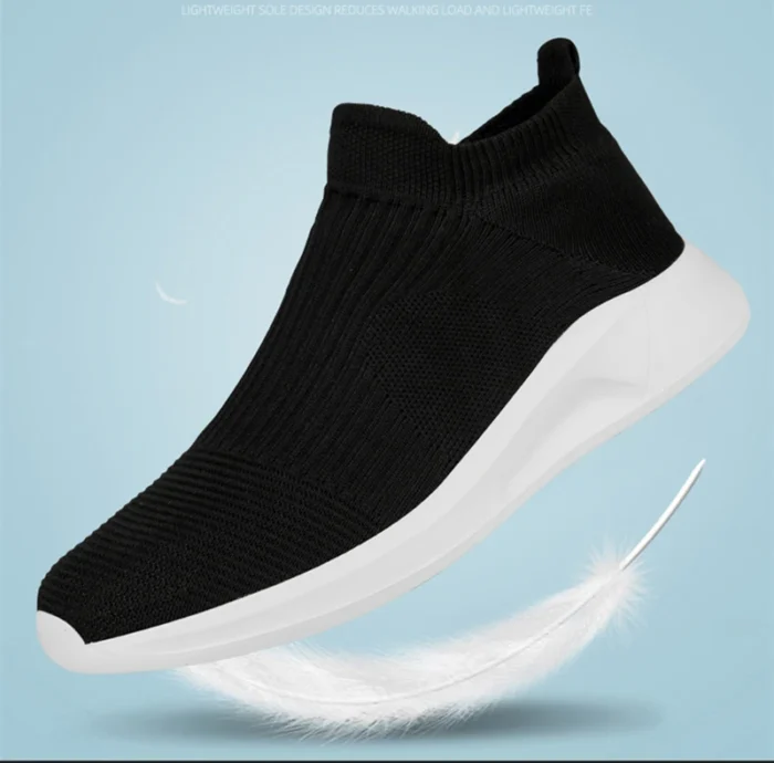Slip-On Mens Shoes Stretch Fabric New Light Comfortable Walking Casual Shoes for Men Breathable Unisex Men Women Loafers Black – Bild 20