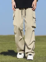 Summer Cargo Pants Men Lightweight Nylon Spandex Ice Silk Cooling Sweatpants Wide Leg Loose Fit Straight Trousers Big Size 8XL – Bild 23