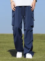 Summer Cargo Pants Men Lightweight Nylon Spandex Ice Silk Cooling Sweatpants Wide Leg Loose Fit Straight Trousers Big Size 8XL – Bild 16