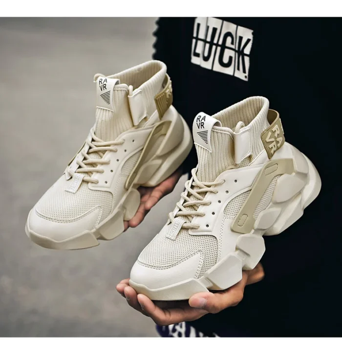Shoes for men New High-top Beige Men Sneakers Chunky Men Shoes Heighten Fashion Casual Plus Size Damping Tennis Shoes Zapatillas – Bild 34