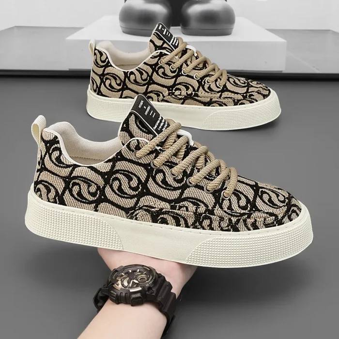 Designer Men Shoes New Prints Male Sneakers Canvas Shoes for Men Trendy Street Skateboard Shoes Spring Autumn Lace Male Footwear - Image 1