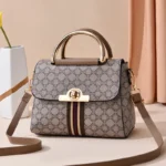 Fashionable geometric printed decorative handbag, elegant and versatile shoulder bag, large capacity crossbody bag – Bild 7