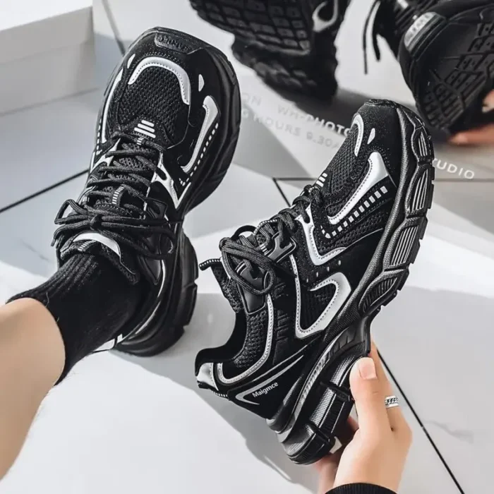 Comfortable Men's Casual Running Shoes Summer New Style Dad Shoes Breathable Hollow out Design Sporty Trendy All Season Shoes - Image 4
