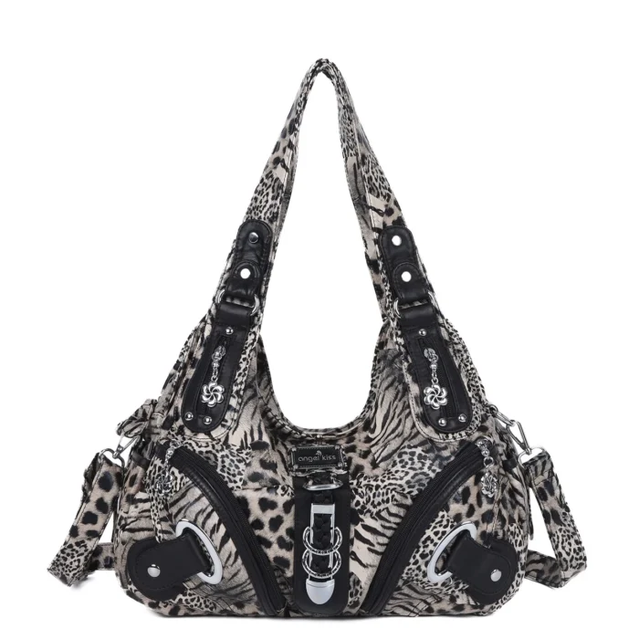 Women Handbags Leopard Bag Top-handle Handbag Fashion Satchel Dumpling Pack Shoulder Bag Tote Bag Hobos Large Purse – Bild 2