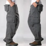Cargo Pants Men Military Work Overalls Loose Straight Tactical Trousers Multi-Pocket Baggy Casual Cotton Slacks Pants – Bild 20