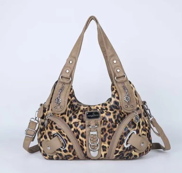 Women Handbags Leopard Bag Top-handle Handbag Fashion Satchel Dumpling Pack Shoulder Bag Tote Bag Hobos Large Purse – Bild 22