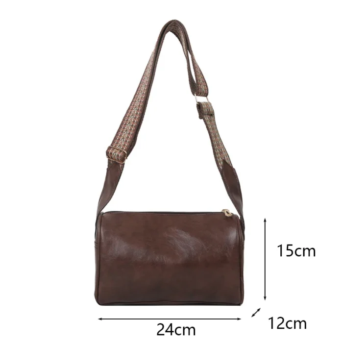 Vintage PU Leather Boston Women Small Handbag and Purse Fashion Designer Crossbody Bag Female Casual Travel Pillow Shoulder Bag – Bild 31