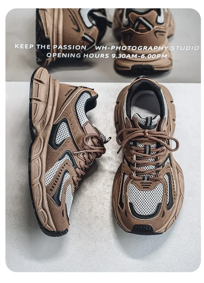 Comfortable Men's Casual Running Shoes Summer New Style Dad Shoes Breathable Hollow out Design Sporty Trendy All Season Shoes - Image 26