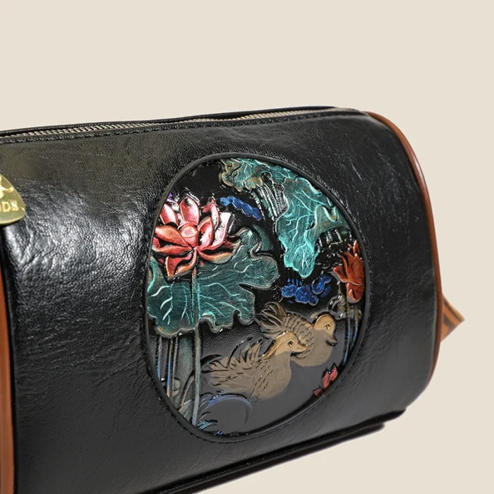 Fashion Women's Crossbody Bags Luxury Handbag Vintage Embossed Boston Bag Designer Pillow Purse Bucket Trend Female Shoulder Bag – Bild 5
