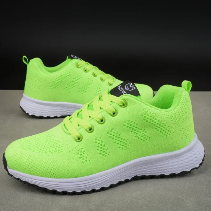 Women's Flat Shoes Solid Color Mesh Breathable Casual Shoes Spring and Summer Anti Slip Wear-resistant Tennis Women Sports Shoes – Bild 8