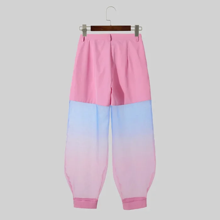 2024 Men's Pants Mesh Patchwork Tie Dye Transparent Joggers Trousers Men Pockets Streetwear Fashion Casual Pants S-5XL INCERUN – Bild 13