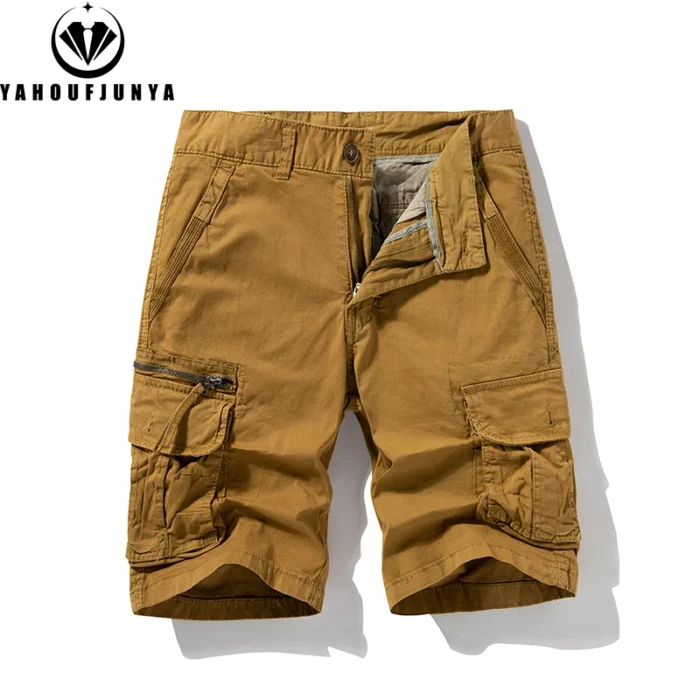 2025 Summer Men Shorts Loose Multi-Pocket Overalls Shorts men Cotton Comfortable Button Outdoor Casual Sports Beach Pants Tops – Bild 1